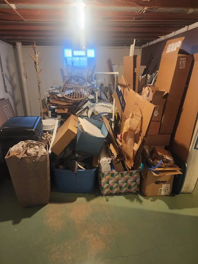 Roll-off dumpster container at job site for Yard Waste Dumpster Rental in Lockport